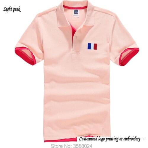 XS-3XL Polo shirt France Flag Men Polo Top Summer Boys shirts For Men Regular Patchwork Candy Color Clothes Adult Casual