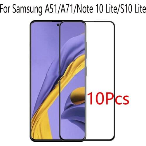10 Pcs Screen Tempered Glass For Samsung Galaxy A51 A71 Screen Protector Glass On Samsung Note 10 Lite S10 Lite 2020 Glass
