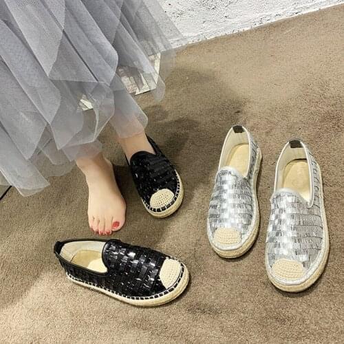 COOTELILI Shoes For Women Fashion Flats Shoes 2020 Fashion Non-slip Slivry Platform Basic 2.5cm Heel Silvery Slip On Woman Shoes