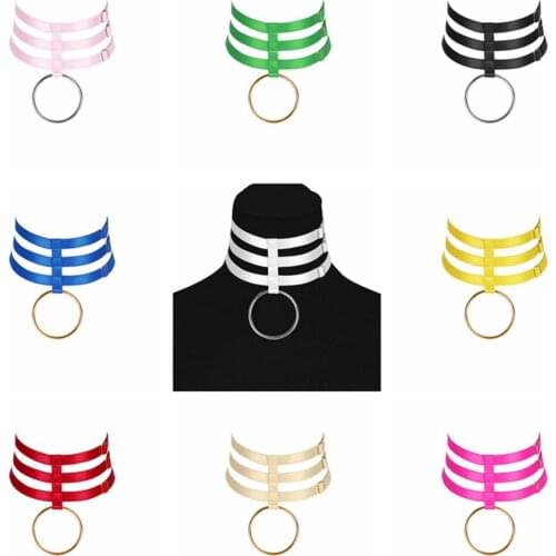 Collar Bondage Neck Womens Underwear Fetish Sexy Lingerie Punk Goth Accessories Harness Belt Dance Rave Erotic Suspender Belt