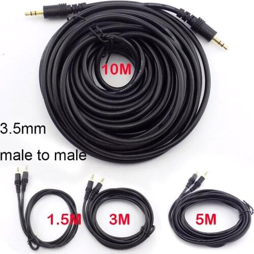 1.5/3/5/10/15/20M 3.5mm Stereo Male to Male Jack Audio Aux cable Extension Cable Cord for Computer Laptop MP3/MP4