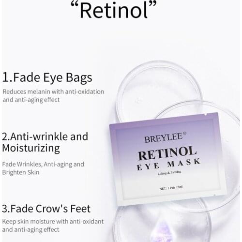 1 Box Of 8 Pairs Eye Masks Vitamin C Whitening Hyaluronic Acid Rose Moisturizing Anti-aging Firming Skin Care Serum TSLM1