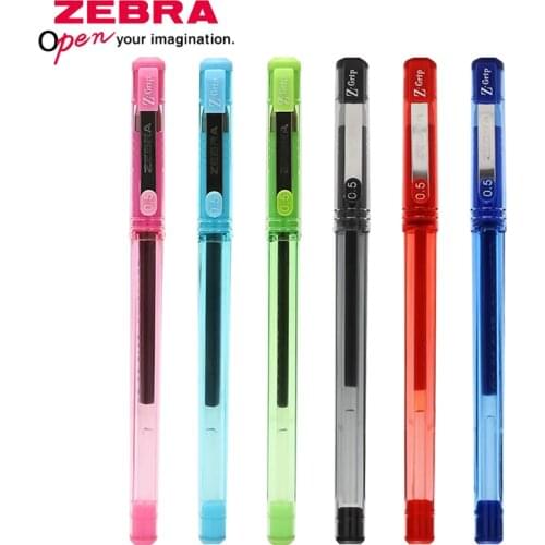 1 ZEBRA color stick gel pen C-JJ1 Z-Grip 0.5mm student exam color pen rubber non-slip hand shake
