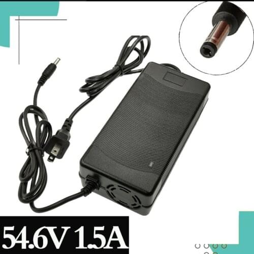 1PCS 54.6V1.5A charge 54.6V 1.5A electric bicycle lithium battery charger DC Plug for 48V lithium battery pack 54.6V1.5A charge