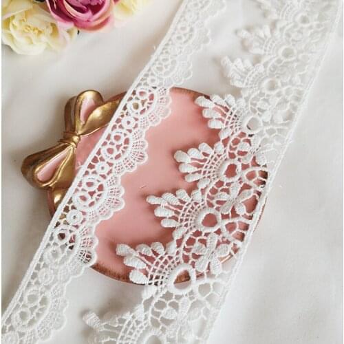 14yards 2.5cm Cotton embroidery Lace ribbon Garment needlework sewing accessories Clothing fabric Handmade DIY material 147