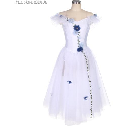 Off Shoulder Romantic Tutu Skirts Ballet Tutus for Adult Lilac Spandex Ballerina Dress Women Dance Costume Dancing Dresses 20534