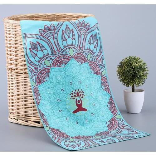 30*100cm Yoga Mat Blanket Print Quick Dry Non-Slip Yoga Portable Towel Blanket Yoga Yoga Foldable Fitness Mat Towel For Hom E1D9