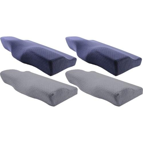 4 Pieces Breathable Neck Pillow Cushion Support Women Sleep Bed Pillow