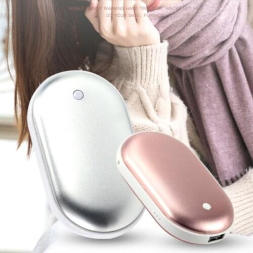 4000mAh 5V Cute USB Rechargeable LED Electric Hand Warmer Heater Travel Handy Long-Life Mini Pocket Warmer Home Warming Product