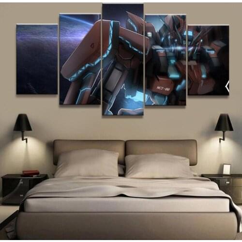 5 Piece Wall Art Canvas Anime Manga Pictures Combat Robot Posters And Prints Modern Home Bedroom Wall The Decoration Paintings
