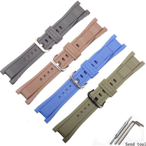 Watch accessories rubber strap for Casio G-SHOCK GST-S110 W110 S210B GST-S300 mens and womens sports waterproof silicone strap
