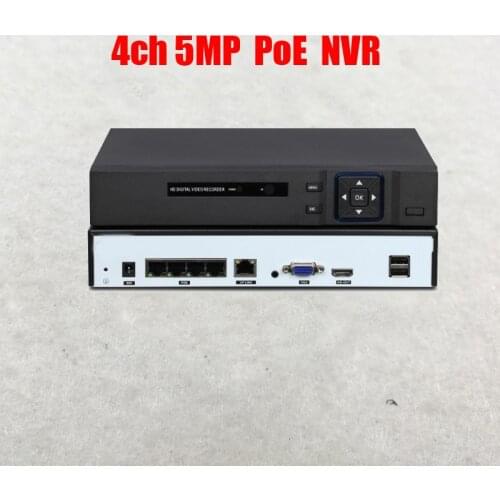 Free shipping H.265 4ch 8ch 5mp PoE NVR video surveillance Security CCTV DVR Board Onvif Max 8TB 1* SATA DVR recorder