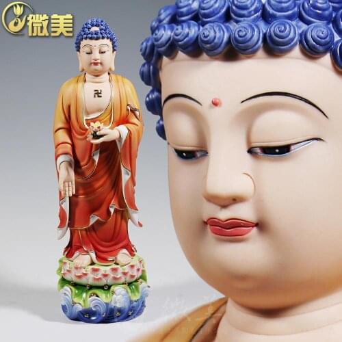 Dehua ceramics 22 inch sea Sam west of Amitabha put Ephraim pharmacist F Fagafaga Muni