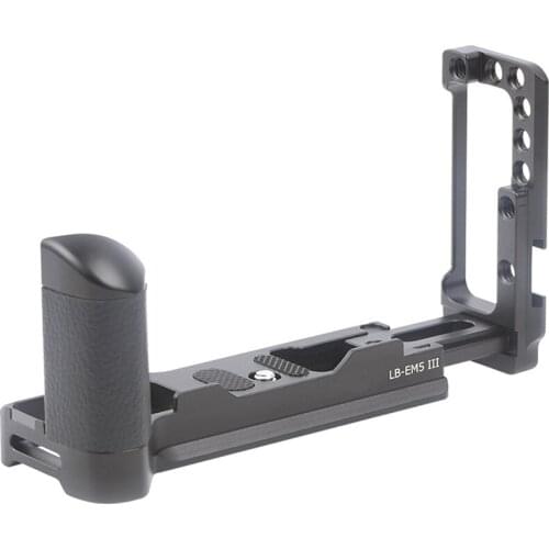 For Olympus OMD EM5 III Camera Customized Vertical L Bracket Tripod QR Plate Base with Handle Grip LB-EM5III