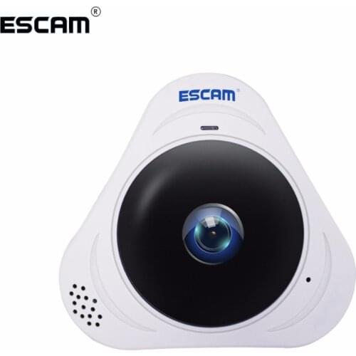 ESCAM Q8 HD 960P 1.3MP 360 Degree Panoramic Monitor Fisheye WIFI IR Infrared Camera VR Camera With Two Way Audio Sold By Anpwoo