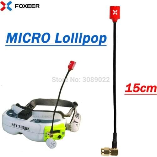 Foxeer Antenna MICRO Lollipop V4 FPV Antenna 5.8G 2.3Dbi Omni RHCP SMA 15cm Long Antenna For FPV Racing Drone FPV glasses