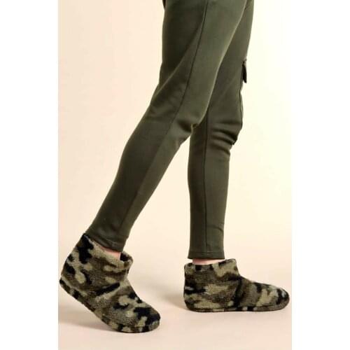 Camouflage Wool Mens Slippers House Shoes Winter Mens House Slippers Mens Warm Plush Indoor Cotton Shoes New Slippers