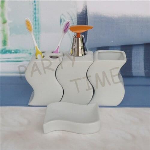 Ceramic 4 pieces bathroom set, high quality fashionable bathroom accessories, free shipping bathroom set