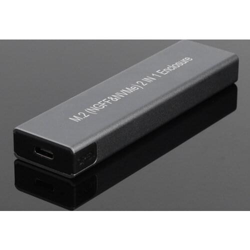 NVME PCIE NGFF SATA M/B Key Hard Drive USB Type C M.2 SSD External Box Enclosure Disk Case Box External Hard Disk for PC