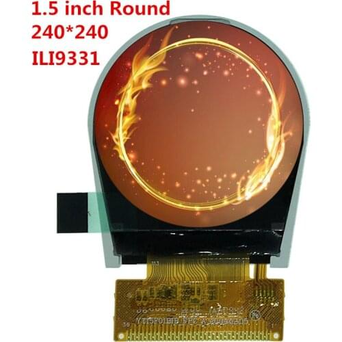 Round LCD Circle glass 1.5 inch display screen panel ILI9331 drive IC 36Pin Welded Sold type Full color 240240 MCU 8080 8/16 bit