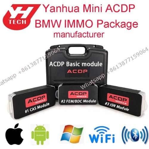 Best tool! Yanhua Mini ACDP IMMO Package for BMW Module 1 2 3 CAS3\CAS3+\CAS4\CAS4+ FEM BDC Key Program ISN Code All-key-lost