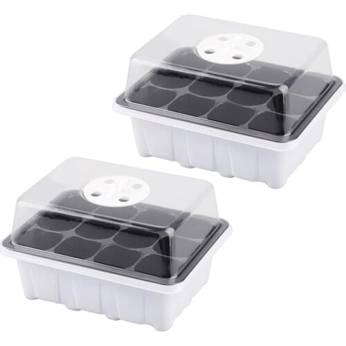 Mini Greenhouse Seedling Sowing 12-hole Cultivation Kit Tray