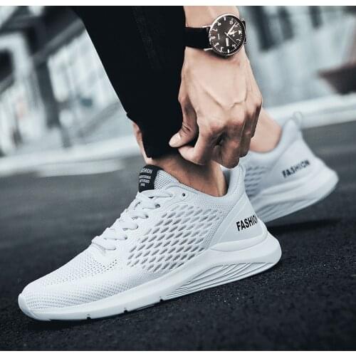 Big Size Men Shoes Lightweight Breathable White Men Casual Shoes Spring 2021 New Arrival Fashion Comfortable Walking Shoes Man