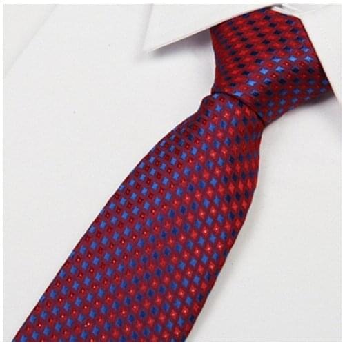 SHENNAIWEI men ties red 8 cm blue dot striped 2016 new arrival gentlemen neckties fashion casual high quality lote