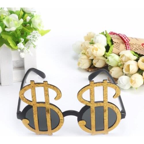 Unisex Gold Dollar Sign Money Sunglasses Party Holiday Eye Glasses