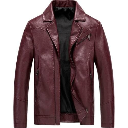 Men PU Leather Suit 2021 Spring and Autumn Blazer Male Suit Tops Leather Slim Jacket Black Coat Plus Size M-5XL