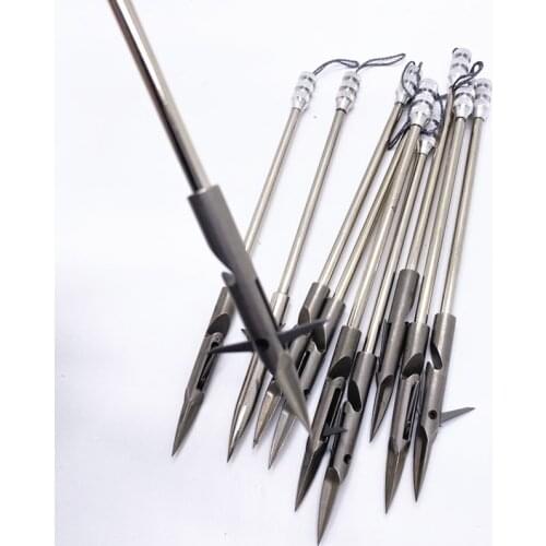 5/10pcsStainless Steel Broadheads Arrowhead Bow Fishing Slingshot Arrow Hunting Shooting Catapult Dart For Shooting Hunting Tool