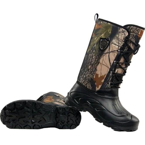 Outdoor Fishing Boots Winter Waders Fishing Snow Camouflage Hunting Boots Tactical Hiking Caza Stivali Pesca Waterproof Shoes