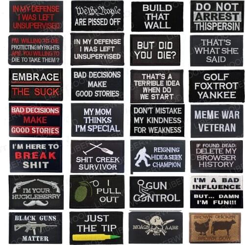 Clothe Embroidery Patch Applique Hook Loop Clothing Sewing Supplies Decorative Badges Patches For Clothing Personality Character