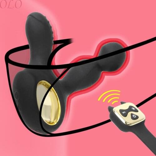 OLO Anal Plug Sex Toys For Women Prostate Massager Vibrating & Rotating G-spot Silicone Butt Heating Vibrator