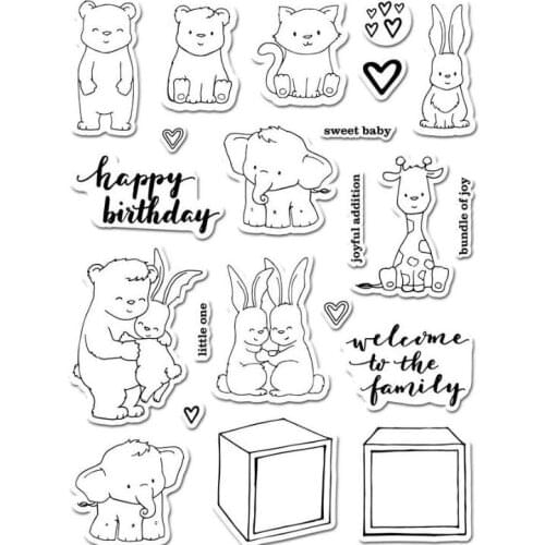 Happy birthday Transparent Clear Silicone Stamp Seal DIY Scrapbooking photo Album