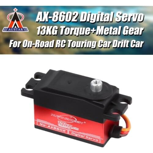 AUSTAR AX-8602 13KG Torque Digital Core Motor Servo With Metal Gear for On-Road RC Touring Car Drift Car RC Plane Model