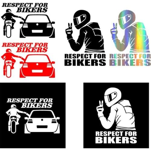 3D Respect for Cyclists Waterproof Reflective Biker Motorcycle Car Sticker Decal E7CA