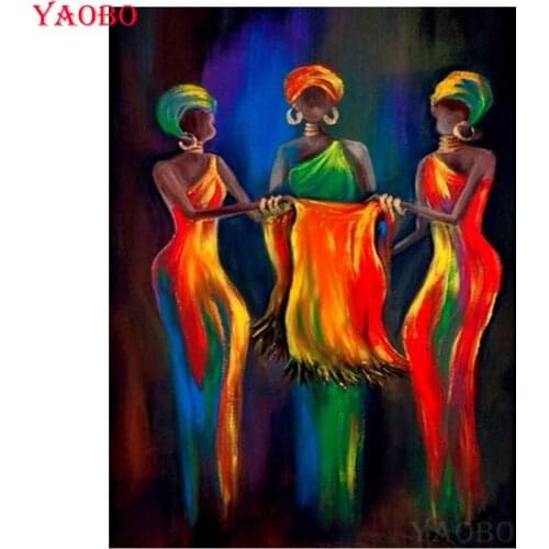 Needlework Diamond Embroidery Abstract art 5D Diamond Painting African woman Picture Mosaic Handmade Rhinestone icons Home Decor