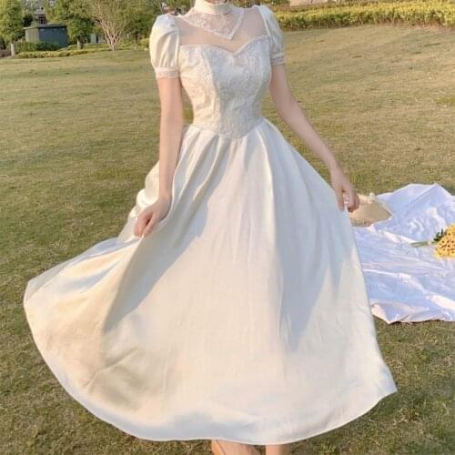 Summer White Victorian Dress Women Hollow Out Designer Elegant Long Fairy Dress Female Evening Wedding Beach Vintage Dress 2021