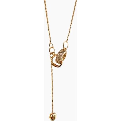 2021 Korean Delicate Zircon Necklace for Women Ladies Fashion Simple Stainless Steel Circon Pendant Choker Party Jewelry