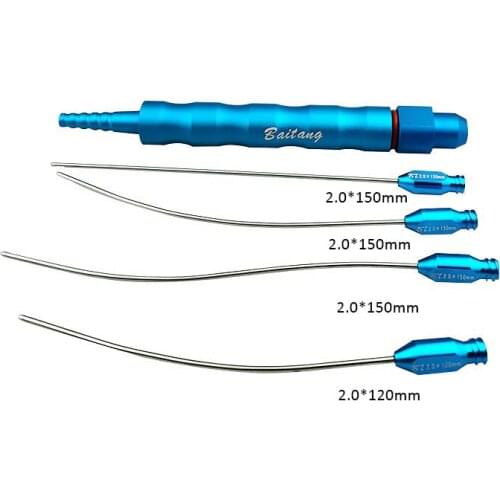 5pcs/set Luer Lock Infiltration Cannula cannulas with Reusable Handle Beauty tools