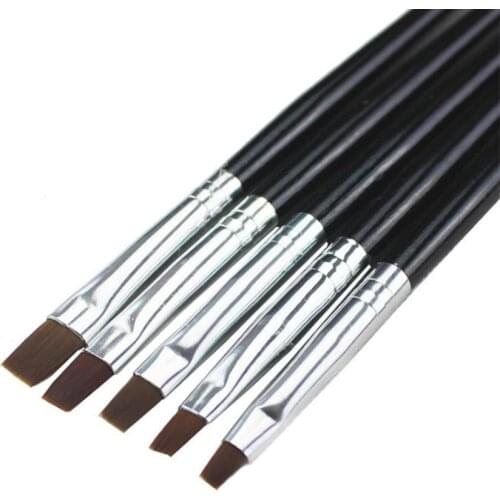 5pcs/set Women Girls New Nail Art Brush Salon Acrylic UV Gel Nail Pen Brush Painting Drawing Liner Kit DIY Dotting Tool gj0014