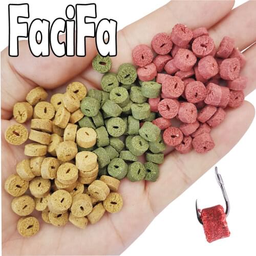 100 or 50 pcs Red Carp Fishing Hollow Bait Grass Carp Baits Fishing Baits Lure Formula Insect Particle Boilie Pellets Hook Up