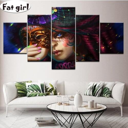 5d Diamond Painting Mask beauty Cross Stitch diy Diamond Embroidery wall art Full Square/round Drill Home Decor Gift Handmade