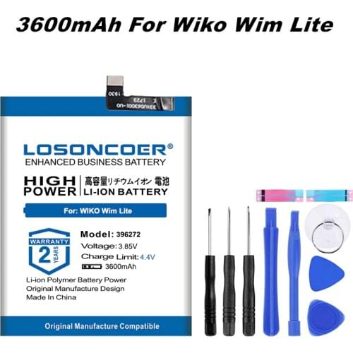 396272 Battery For BQ BQS 5504 BQS-5504 Strike Selfie Max For WIKO View Prime/Upulse Lite for WIKO Wim Lite MT6737 5.2" U Pulse