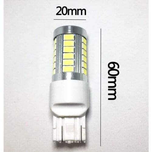 4PCS White T20 33 smd 5730 5630 LED 7440 W21W WY21W led Auto Reverse Lamps Red Brake light 12V Car Yellow Amber Turn Signal Bulb