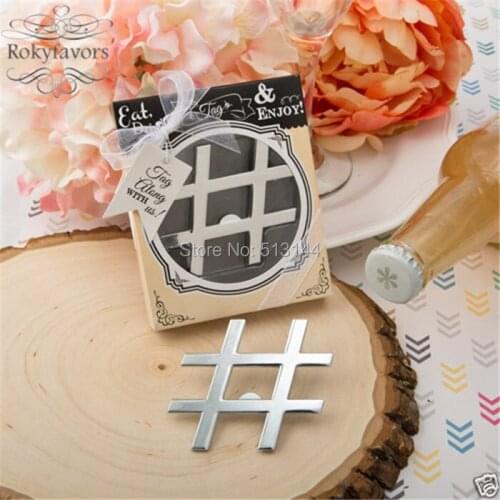 FREE SHIPPING 20PCS "Hashtag Love" Bottle Opener Wedding Favors Bridal Shower Party Gifts Wedding Accessories Bar Gifts
