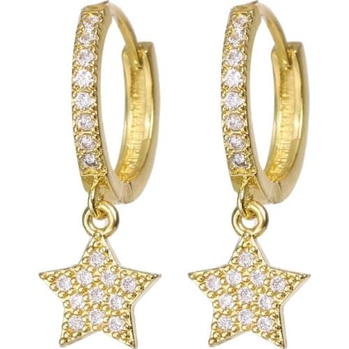 Bettyue New Fashion Earring Gold Color Star Shape Ingenious Design Modern Style Jewelry For Women Distinctive Ornament