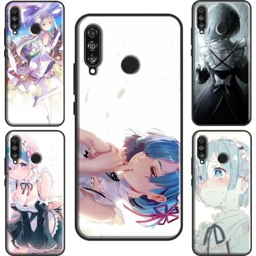 Anime RE ZERO Ram Rem Case For Huawei P30 Lite P20 P40 P Smart Y6 Y7 2019 Nova 5T Honor 8A 8X 9X 10i 20 Pro