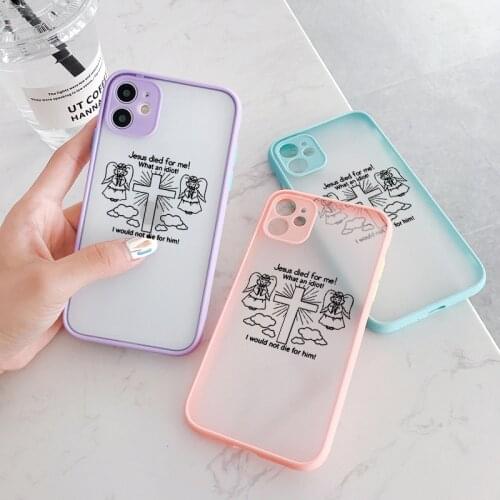ZUIDID Jesus Christian Faith Phone Case For iPhone XR XS MAX 11 Pro 12 XR X SE20 7 8 6 Plus Candy Clear Hard Cover Matte Fundas